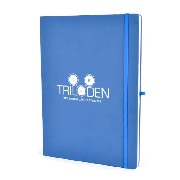 A4 Mole Notepad blue | Bespoke Notebooks | Notepads with my logo | Printed notebooks UK | Full colour notebooks | Embossed notebooks | Bulk printed notepads | bulk branded notebooks