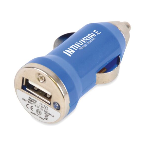 Car USB Port Charger blue | Promotional merchandise | Branded Merchandise | Printed Products