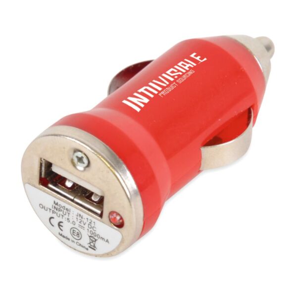 Car USB Port Charger red | Promotional merchandise | Branded Merchandise | Printed Products
