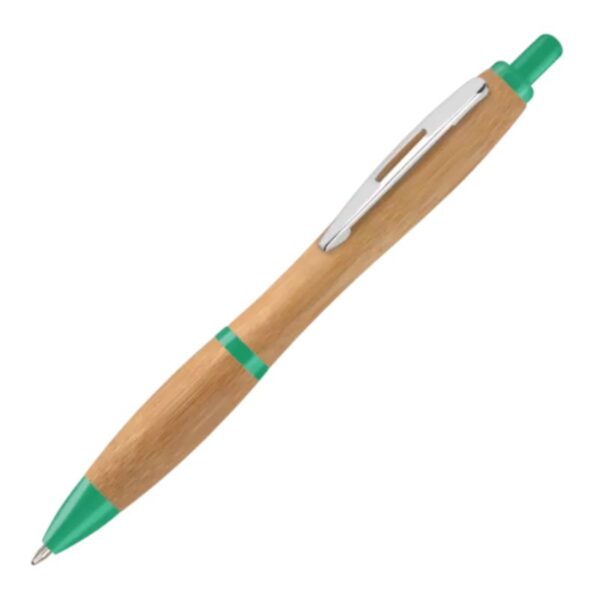 Contour Bamboo Ballpen green | Promotional merchandise | Branded Merchandise | Printed Products | Eco Friendly | Sustainable | Bulk Printed Pens