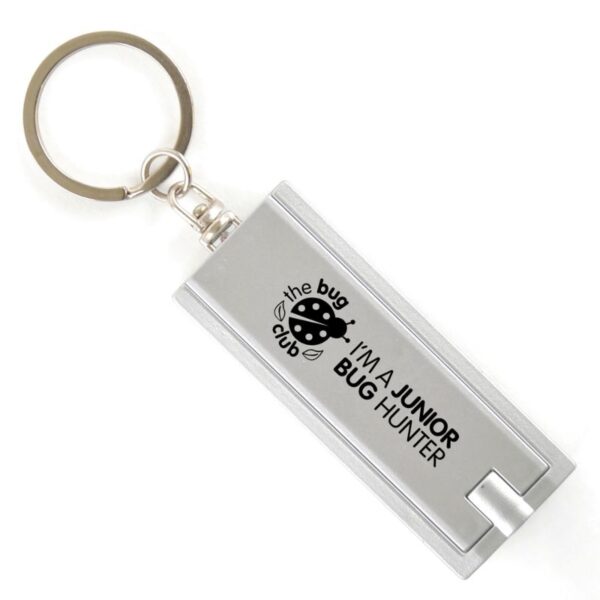 Dhaka Keyring Torch silver | Promotional merchandise | Branded Merchandise | Printed Products