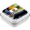 Domed Mint Tin Square printed | Promotional merchandise | Branded Merchandise | Printed Products | Branded Confectionery | Printed mints | Branded mint tins