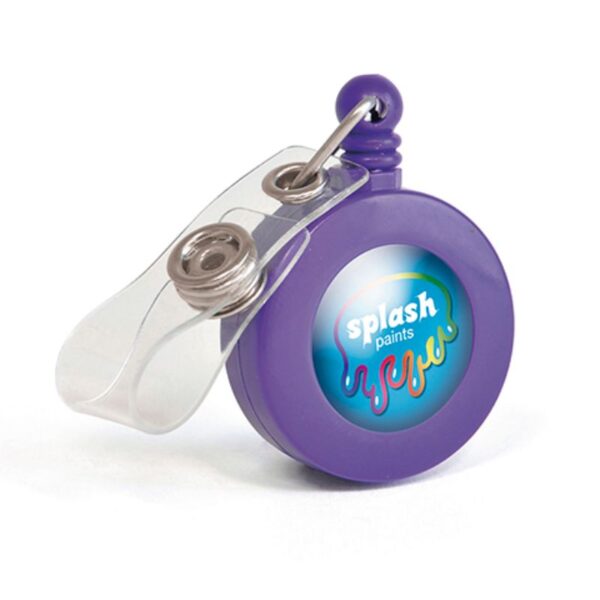Domed Ski Pass Holder purple | Promotional merchandise | Branded Merchandise | Printed Products