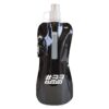 Fold Up Bottle 400ml black | Cheap bottles | Bulk printed bottles | Printed water bottles UK | Eco Friendly | UK manufactured | Biodegradable | Water bottles with my logo | Water bottles with school logo