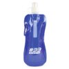 Fold Up Bottle 400ml blue | Cheap bottles | Bulk printed bottles | Printed water bottles UK | Eco Friendly | UK manufactured | Biodegradable | Water bottles with my logo | Water bottles with school logo