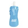 Fold Up Bottle 400ml cyan | Cheap bottles | Bulk printed bottles | Printed water bottles UK | Eco Friendly | UK manufactured | Biodegradable | Water bottles with my logo | Water bottles with school logo