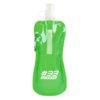 Fold Up Bottle 400ml green | Cheap bottles | Bulk printed bottles | Printed water bottles UK | Eco Friendly | UK manufactured | Biodegradable | Water bottles with my logo | Water bottles with school logo
