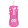 Fold Up Bottle 400ml pink | Cheap bottles | Bulk printed bottles | Printed water bottles UK | Eco Friendly | UK manufactured | Biodegradable | Water bottles with my logo | Water bottles with school logo