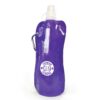 Fold Up Bottle 400ml purple | Cheap bottles | Bulk printed bottles | Printed water bottles UK | Eco Friendly | UK manufactured | Biodegradable | Water bottles with my logo | Water bottles with school logo