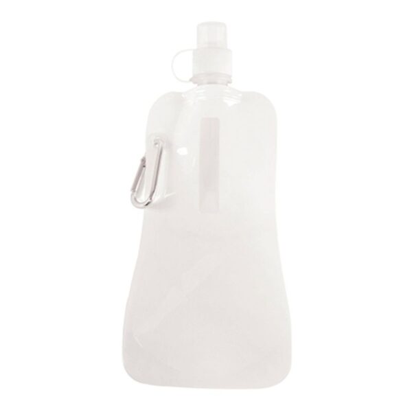 Fold Up Bottle 400ml white | Cheap bottles | Bulk printed bottles | Printed water bottles UK | Eco Friendly | UK manufactured | Biodegradable | Water bottles with my logo | Water bottles with school logo