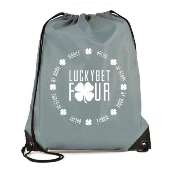 Pegasus Drawstring Bag light grey | Promotional merchandise | Branded Merchandise | Printed Products