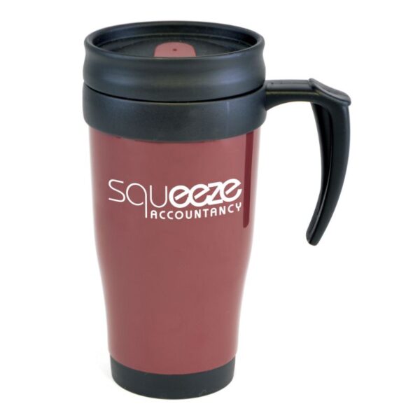 Polo Plus Travel Mug 400ml burgundy | Promotional merchandise | Branded Merchandise | Printed Products