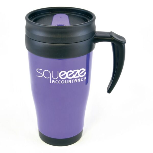 Polo Plus Travel Mug 400ml purple | Promotional merchandise | Branded Merchandise | Printed Products