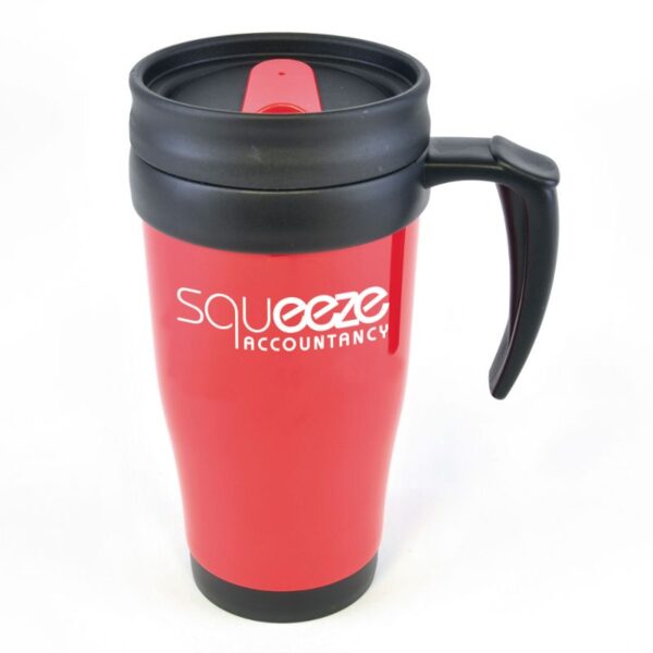 Polo Plus Travel Mug 400ml red | Promotional merchandise | Branded Merchandise | Printed Products