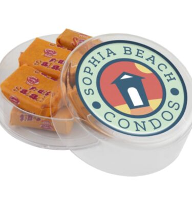 Round Sweet Pot | Promotional merchandise | Branded Merchandise | Printed Products | Branded Confectionery | Printed Chocolates | Branded Sweet Bags