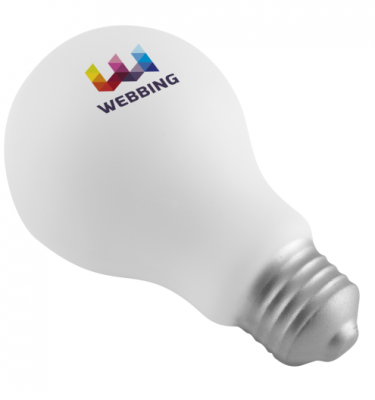 Stress Light Bulb | Promotional merchandise | Branded Merchandise | Printed Products | Printed Stress Toys | Branded Stress Toys | Stress Balls