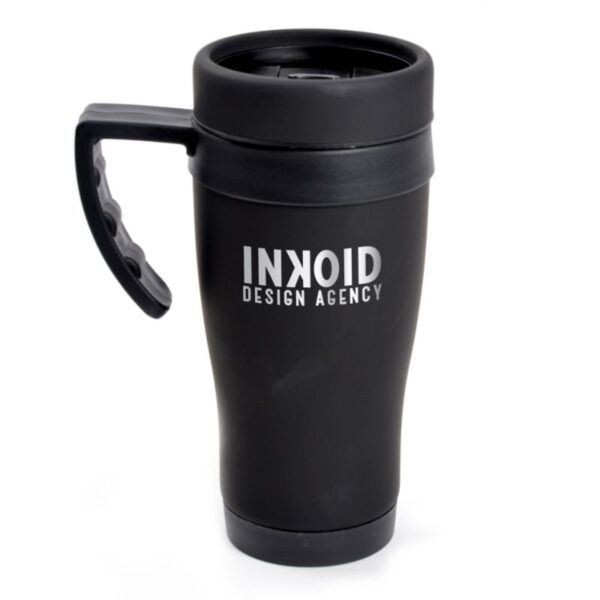 450ml Matt Black Travel Mug black | Promotional merchandise | Branded Merchandise | Printed Products