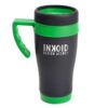 450ml Matt Black Travel Mug green | Promotional merchandise | Branded Merchandise | Printed Products