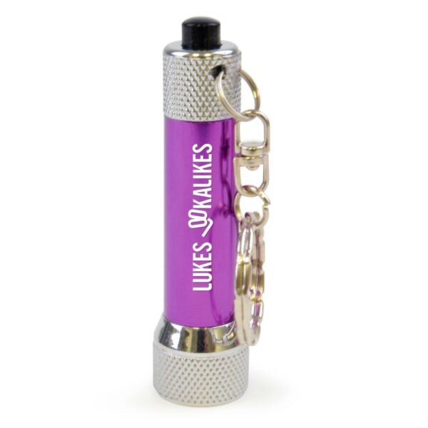 Keyring Torch purple | Promotional merchandise | Branded Merchandise | Printed Products