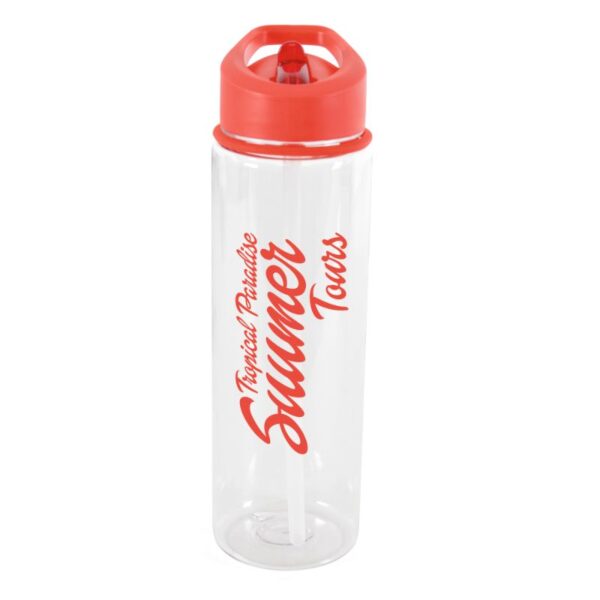 Evelyn Translucent 800ml Triton Bottle red | Cheap bottles | Bulk printed bottles | Printed water bottles UK | Eco Friendly | UK manufactured | Biodegradable | Water bottles with my logo | Water bottles with school logo