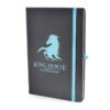 A5 Black Mole Notebook cyan | Bespoke Notebooks | Notepads with my logo | Printed notebooks UK | Full colour notebooks | Embossed notebooks | Bulk printed notepads | bulk branded notebooks