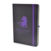 A5 Black Mole Notebook purple | Bespoke Notebooks | Notepads with my logo | Printed notebooks UK | Full colour notebooks | Embossed notebooks | Bulk printed notepads | bulk branded notebooks