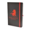 A5 Black Mole Notebook red | Bespoke Notebooks | Notepads with my logo | Printed notebooks UK | Full colour notebooks | Embossed notebooks | Bulk printed notepads | bulk branded notebooks