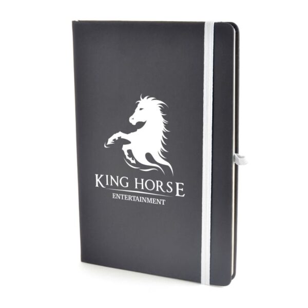 A5 Black Mole Notebook white | Bespoke Notebooks | Notepads with my logo | Printed notebooks UK | Full colour notebooks | Embossed notebooks | Bulk printed notepads | bulk branded notebooks