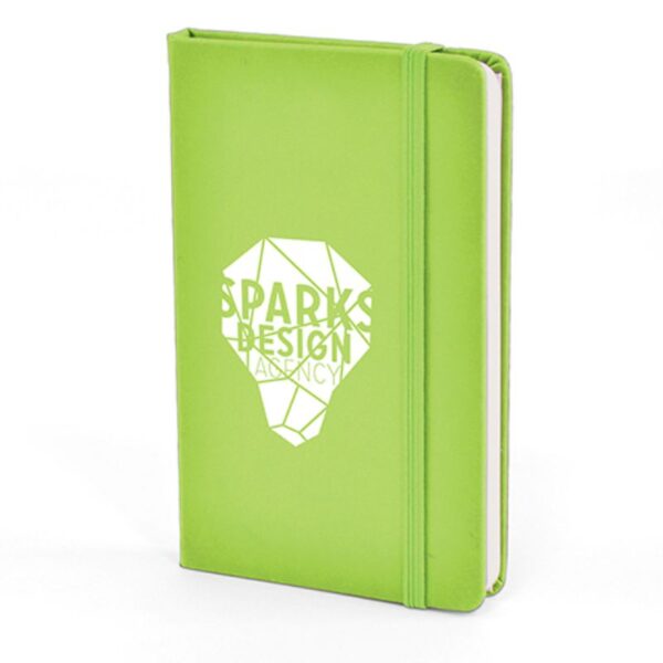 A6 Mole Notebook green | Bespoke Notebooks | Notepads with my logo | Printed notebooks UK | Full colour notebooks | Embossed notebooks | Bulk printed notepads | bulk branded notebooks