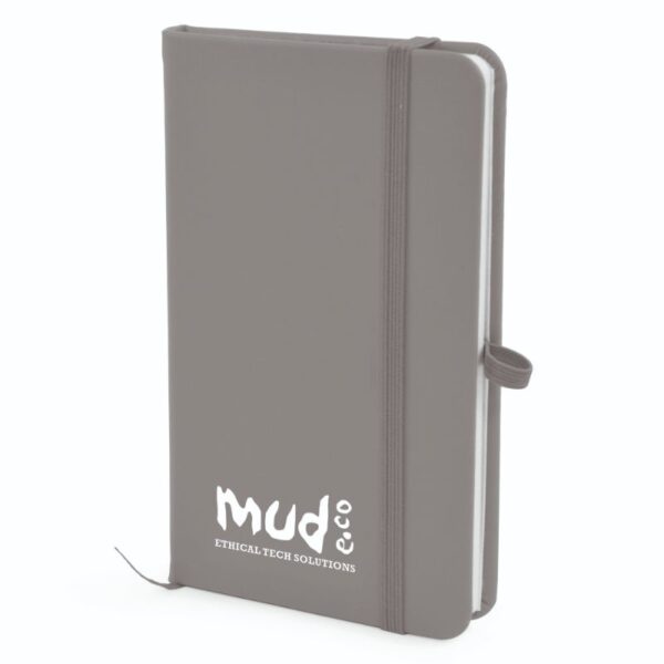 A6 Mole Notebook grey | Bespoke Notebooks | Notepads with my logo | Printed notebooks UK | Full colour notebooks | Embossed notebooks | Bulk printed notepads | bulk branded notebooks