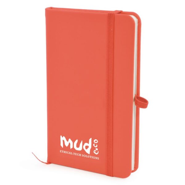 A6 Mole Notebook red | Bespoke Notebooks | Notepads with my logo | Printed notebooks UK | Full colour notebooks | Embossed notebooks | Bulk printed notepads | bulk branded notebooks