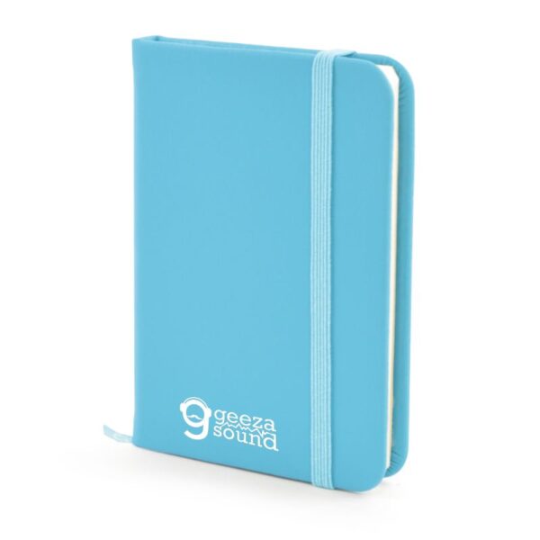 A7 Mole Notebook cyan | Bespoke Notebooks | Notepads with my logo | Printed notebooks UK | Full colour notebooks | Embossed notebooks | Bulk printed notepads | bulk branded notebooks
