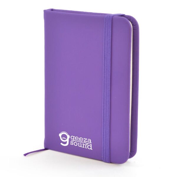 A7 Mole Notebook purple | Bespoke Notebooks | Notepads with my logo | Printed notebooks UK | Full colour notebooks | Embossed notebooks | Bulk printed notepads | bulk branded notebooks
