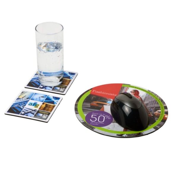 Coaster and Mouse Mat Set 3 | Promotional merchandise | Branded Merchandise | Printed Products