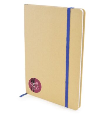 Recycled A6 Natural Notebook blue | Promotional merchandise | Branded Merchandise | Printed Products | Bespoke Notebooks | Bespoke Notepads | Notepads with my logo | Printed notebooks UK | Full colour notebooks | Embossed notebooks | Bulk printed notepads | bulk branded notebooks | Eco Friendly Notebooks | Recycled Notepads