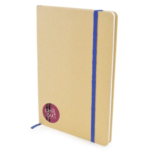 Recycled A6 Natural Notebook blue | Promotional merchandise | Branded Merchandise | Printed Products | Bespoke Notebooks | Bespoke Notepads | Notepads with my logo | Printed notebooks UK | Full colour notebooks | Embossed notebooks | Bulk printed notepads | bulk branded notebooks | Eco Friendly Notebooks | Recycled Notepads