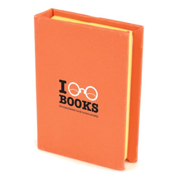 Sticky Notes Hardback Pad amber | Sticky notes book | Sticky notebook pads | Printed sticky pads | Bulk Printed Sticky Pads