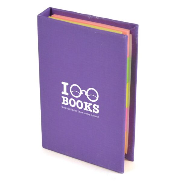 Sticky Notes Hardback Pad purple | Sticky notes book | Sticky notebook pads | Printed sticky pads | Bulk Printed Sticky Pads