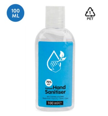 100ml Instant Hand Sanitiser | Coronavirus Protection | cheap sanitiser | Sanitisers with logo | Bulk Printed Sanitisers