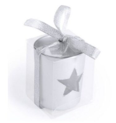 Christmas Candle Silver | Promotional merchandise | Branded Merchandise | Printed Products | Christmas gift items | Promotional Christmas merchandise | Printed Christmas UK | Bulk Printed Christmas gifts UK