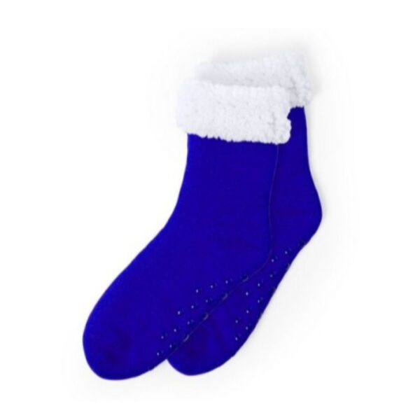 Santa Slipper Socks blue | Promotional merchandise | Branded Merchandise | Printed Products