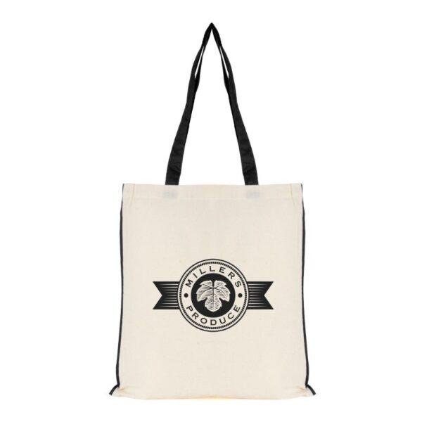 5oz Colour Trim Cotton Tote Bags black | Promotional merchandise | Branded Merchandise | Printed Products