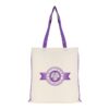 5oz Colour Trim Cotton Tote Bags purple | Promotional merchandise | Branded Merchandise | Printed Products