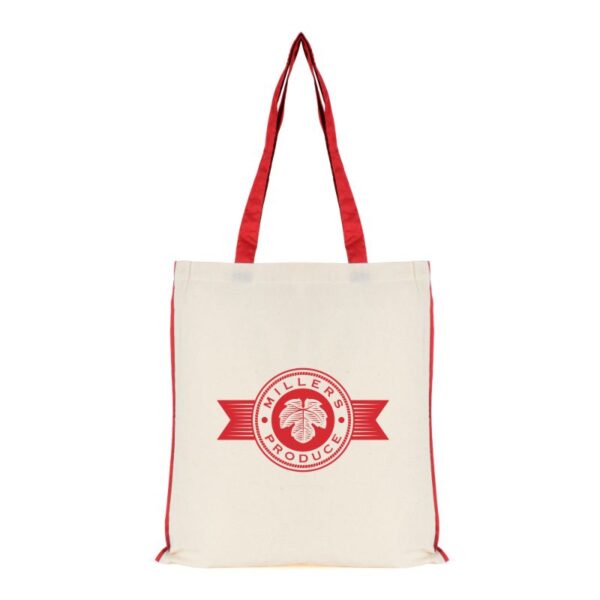 5oz Colour Trim Cotton Tote Bags red | Promotional merchandise | Branded Merchandise | Printed Products