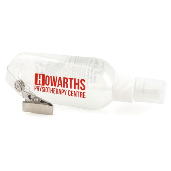 Large Sanitiser with Clip white | Coronavirus Protection | cheap sanitiser | Sanitisers with logo | Bulk Printed Sanitisers
