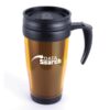 Marco Plastic Travel Mug 400ml amber | Promotional merchandise | Branded Merchandise | Printed Products