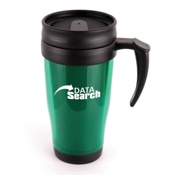 Marco Plastic Travel Mug 400ml green | Promotional merchandise | Branded Merchandise | Printed Products