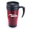 Marco Plastic Travel Mug 400ml red | Promotional merchandise | Branded Merchandise | Printed Products