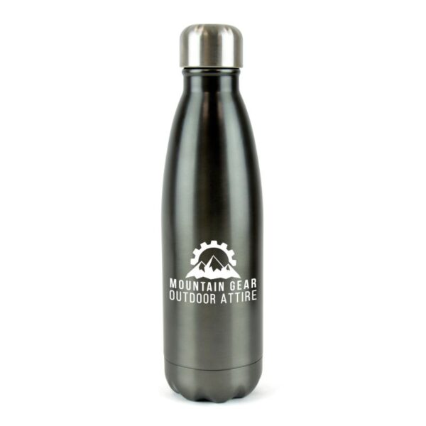 500ml Vacuum Bottle Individual Names black | Metal bottles | Bulk printed bottles | Printed water bottles UK | Eco Friendly | UK manufactured | Biodegradable | Water bottles with my logo | Water bottles with school logo