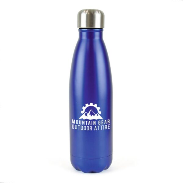 500ml Vacuum Bottle Individual Names blue | Metal bottles | Bulk printed bottles | Printed water bottles UK | Eco Friendly | UK manufactured | Biodegradable | Water bottles with my logo | Water bottles with school logo